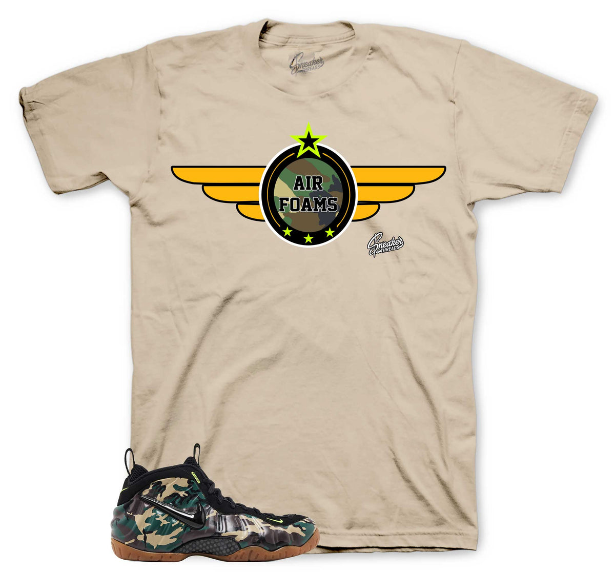 Airbrone Graphic T-Shirt | Foamposite Green Camo