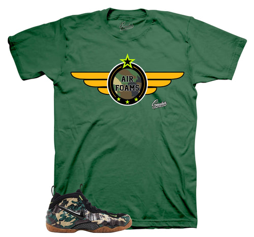 Airbrone Graphic T-Shirt | Foamposite Green Camo