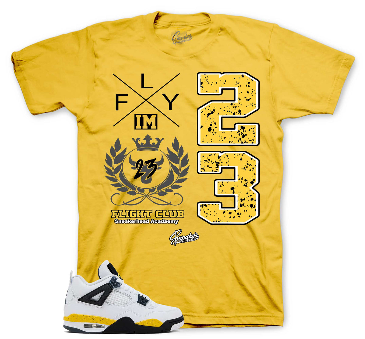 Retro 4 Tour Yellow Flight Crest Shirt