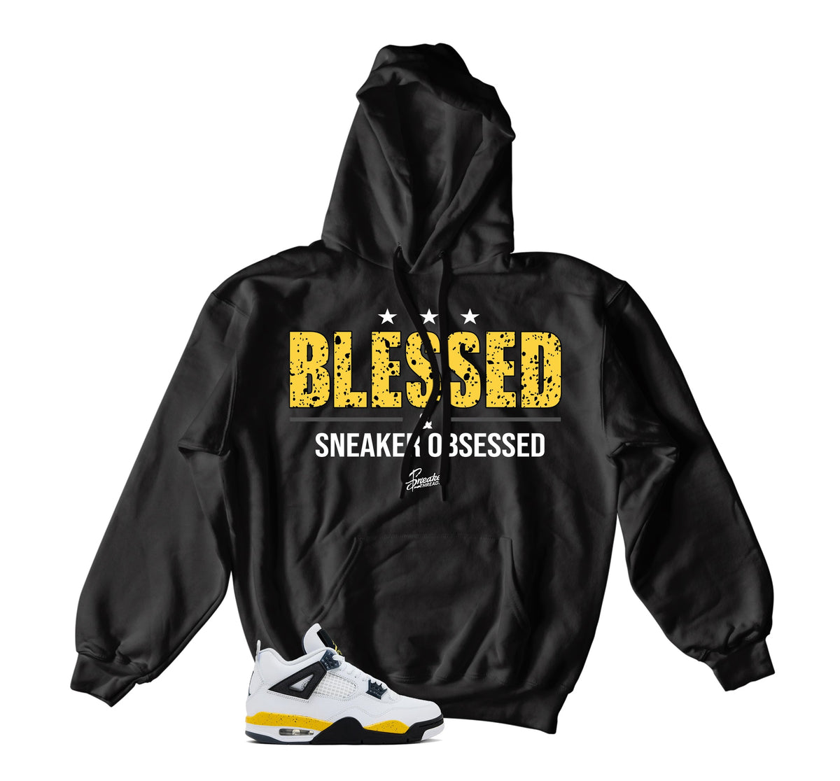 Retro 4 Tour Yellow Blessed Hoody