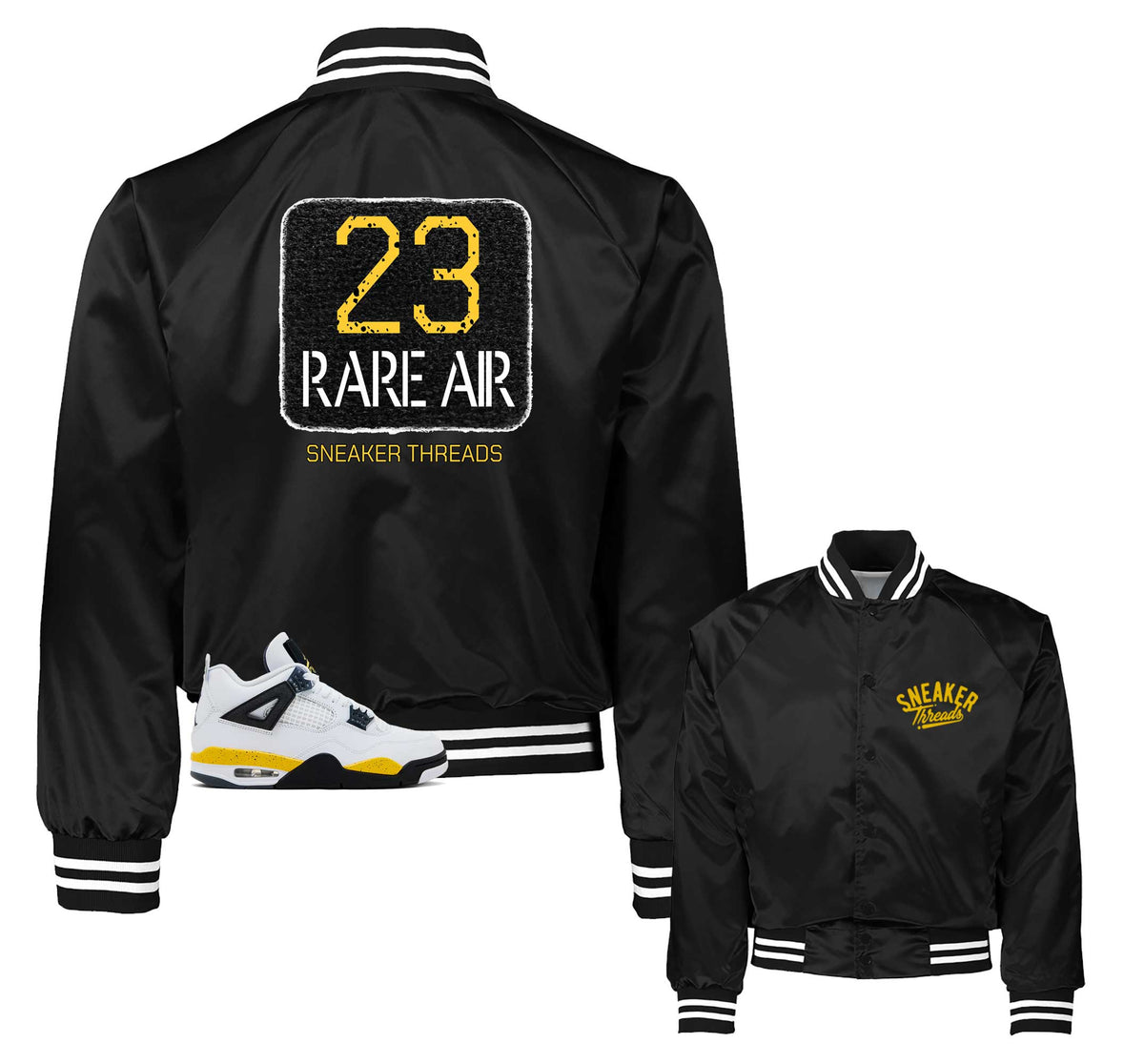Retro 4 Tour Yellow Patch Satin Jacket