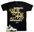 Retro 4 Tour Yellow Trust The Process Shirt