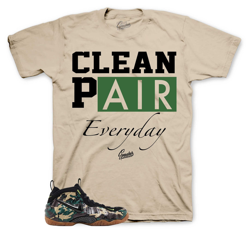 Clean Pair Graphic T-Shirt | Foamposite Green Camo