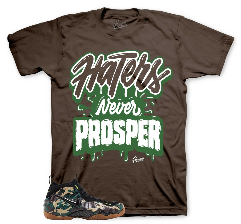 Never Prosper Graphic T-Shirt | Foamposite Green Camo