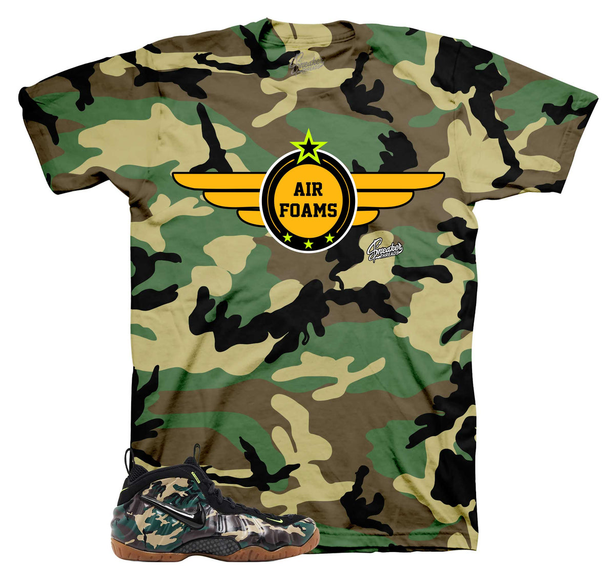 Camo Airborne Graphic T-Shirt | Foamposite Green Camo