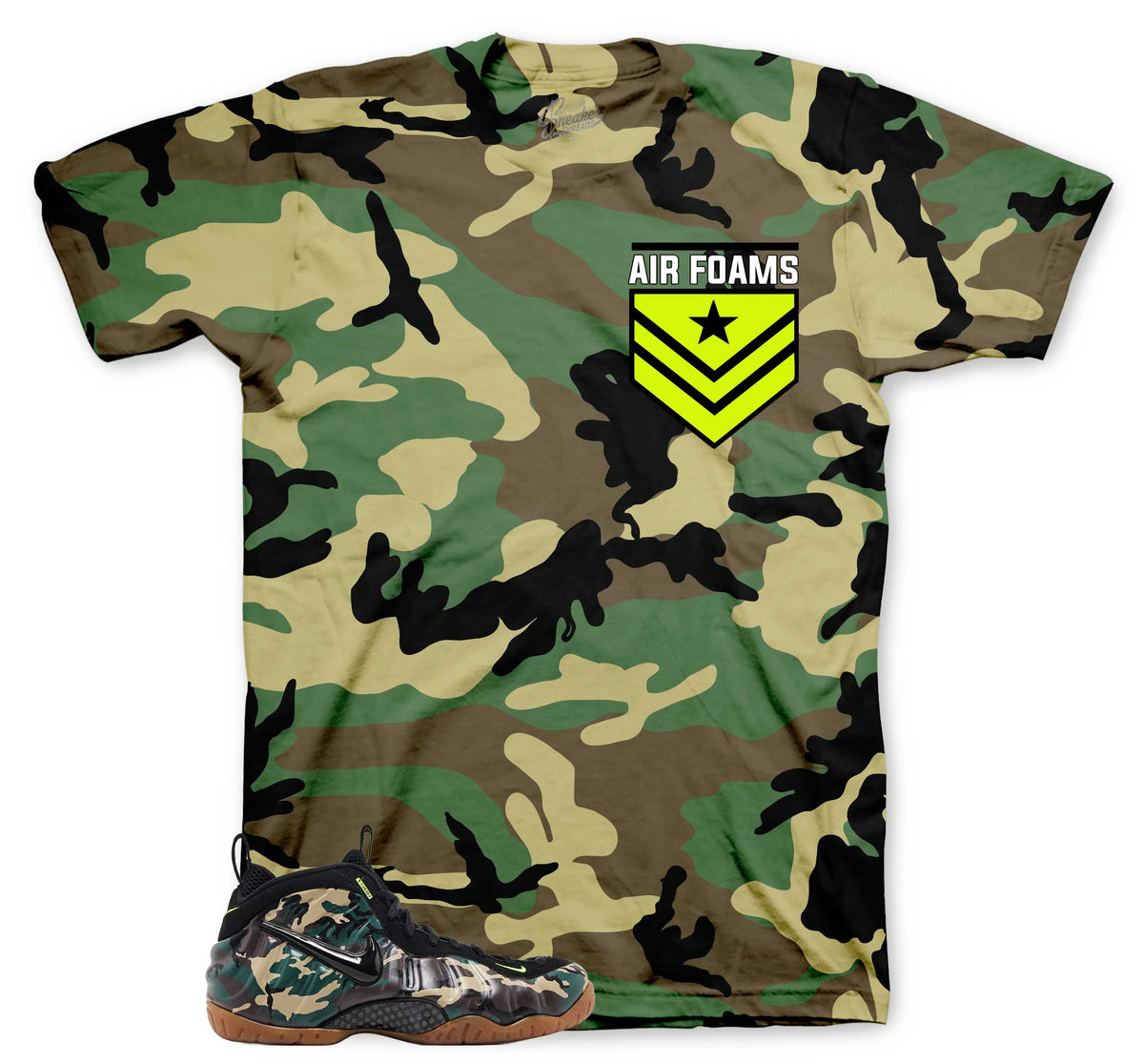 Camo Air Foams Graphic T-Shirt | Foamposite Green Camo