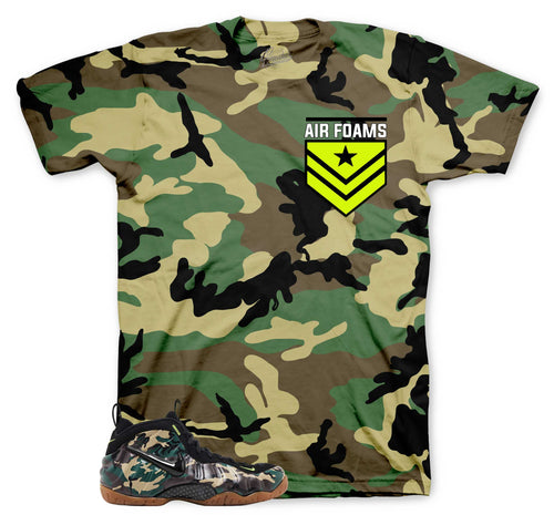 Camo Air Foams Graphic T-Shirt | Foamposite Green Camo