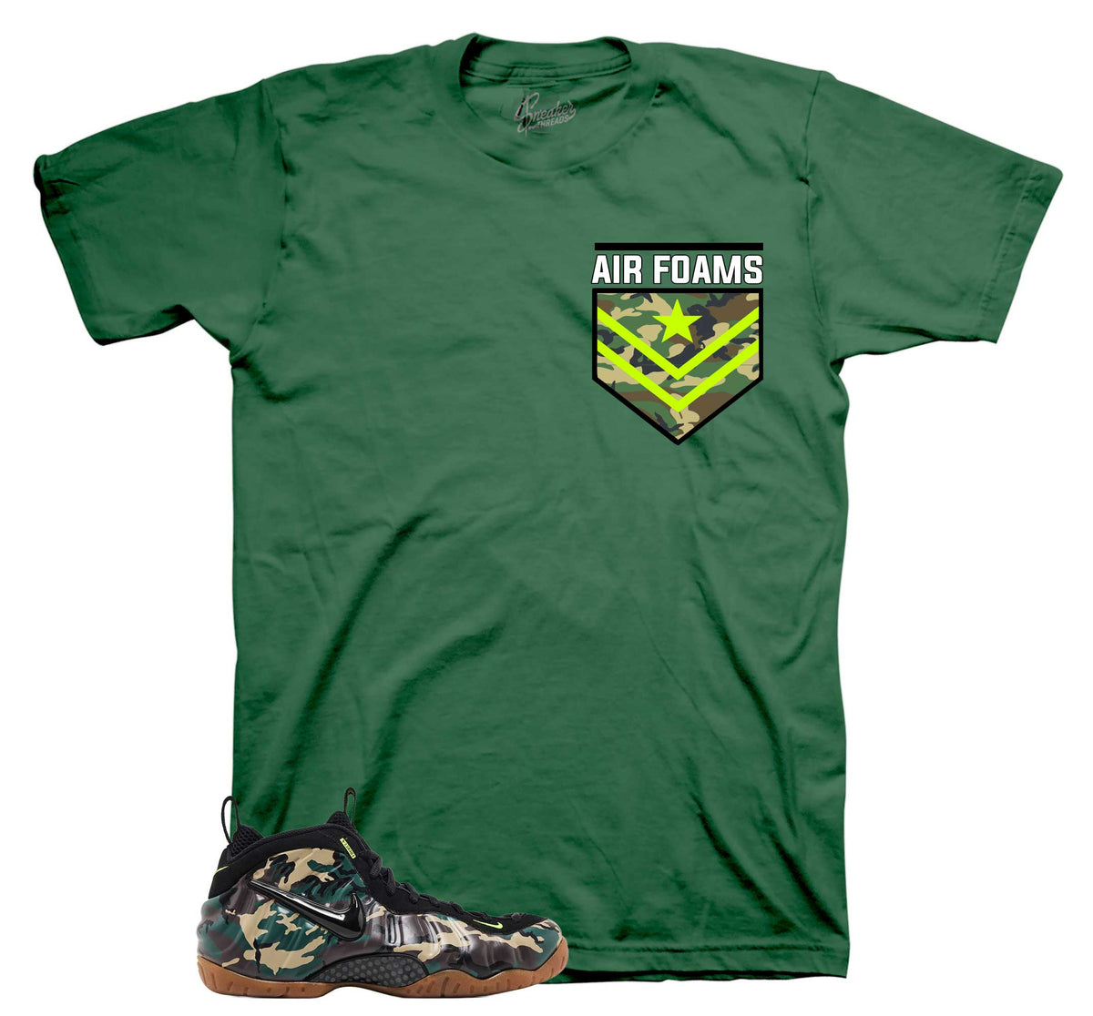 Air Foams Graphic T-Shirt | Foamposite Green Camo