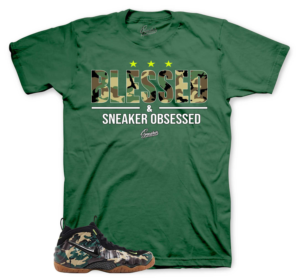 Blessed Graphic T-Shirt | Foamposite Green Camo