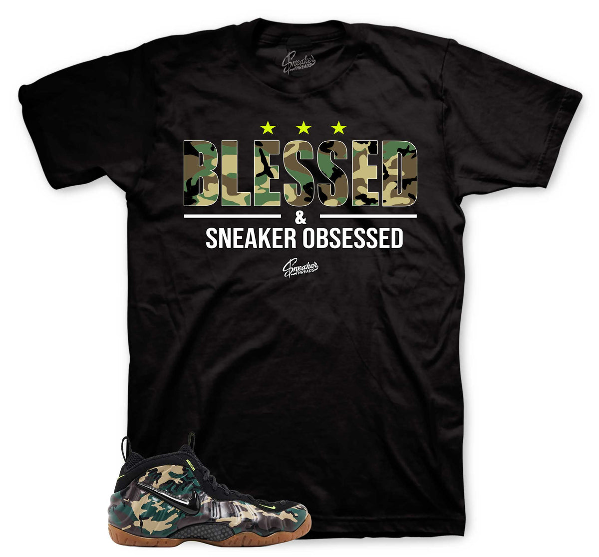 Blessed Graphic T-Shirt | Foamposite Green Camo