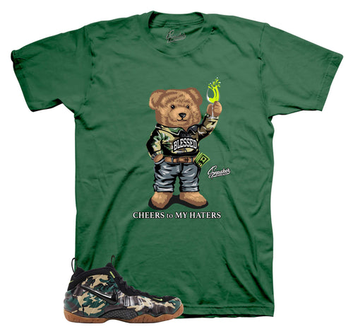 Cheers Bear Graphic T-Shirt | Foamposite Green Camo