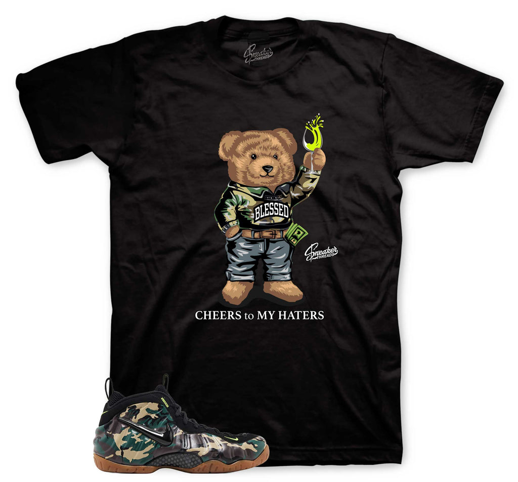 Cheers Bear Graphic T-Shirt | Foamposite Green Camo