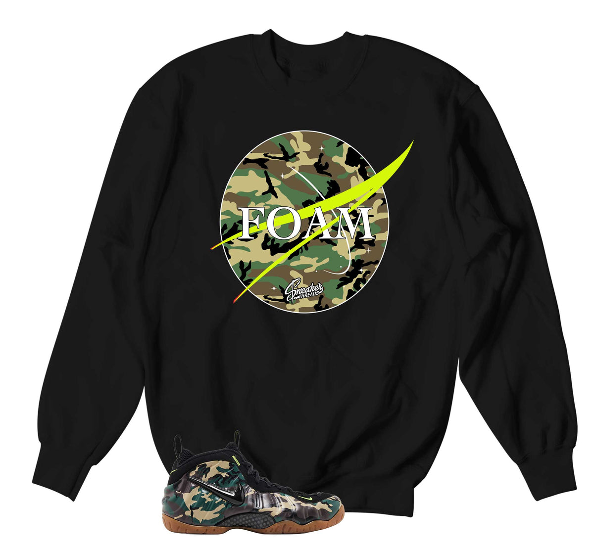 Crest Sweatshirt | Foamposite Green Camo