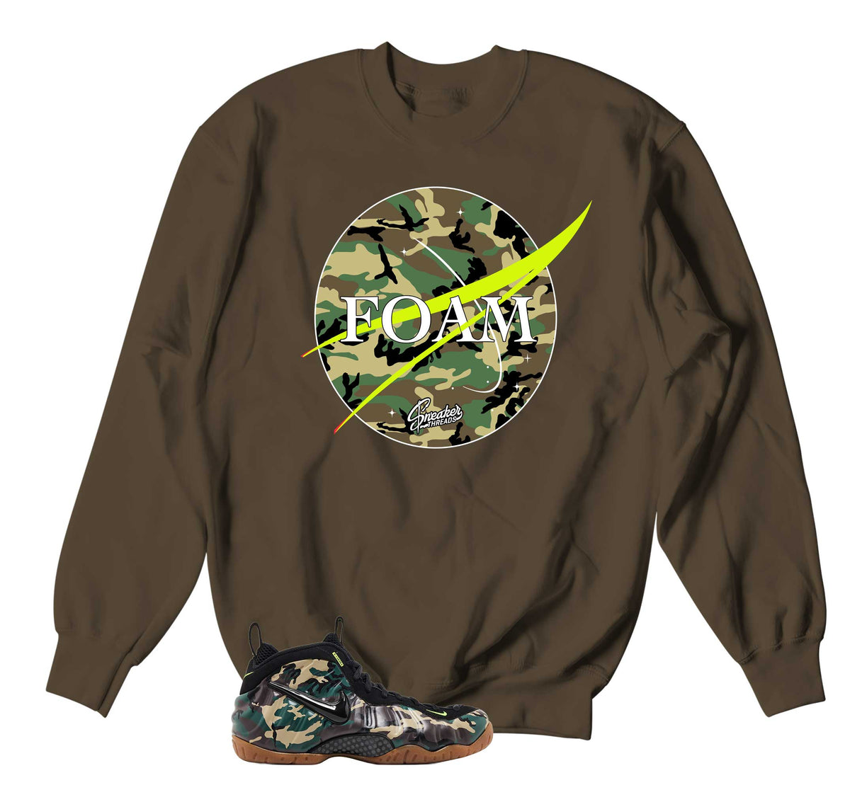 Crest Sweatshirt | Foamposite Green Camo