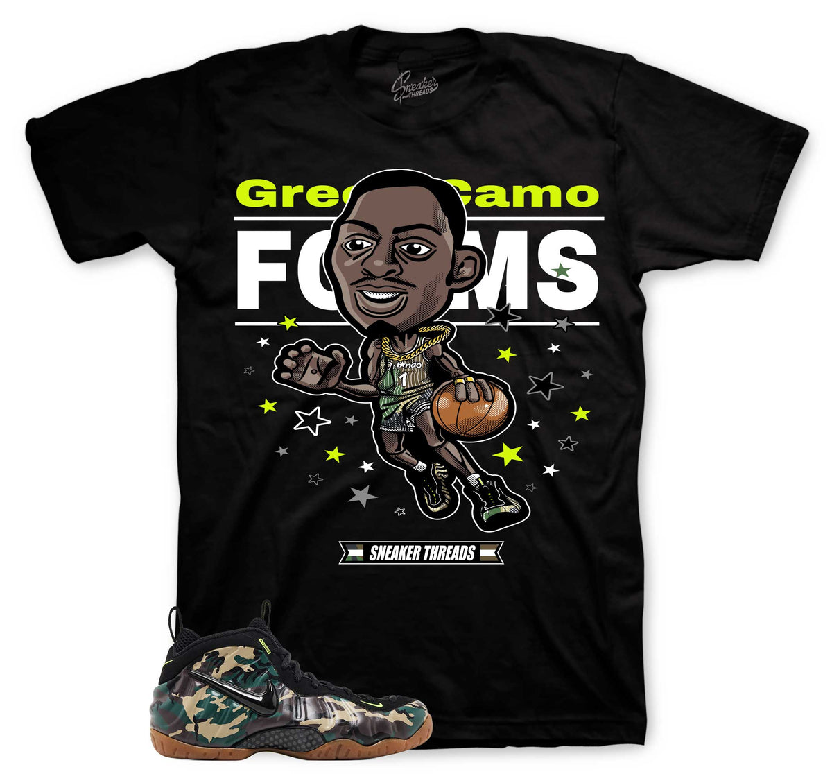 Toon Graphic T-Shirt | Foamposite Green Camo