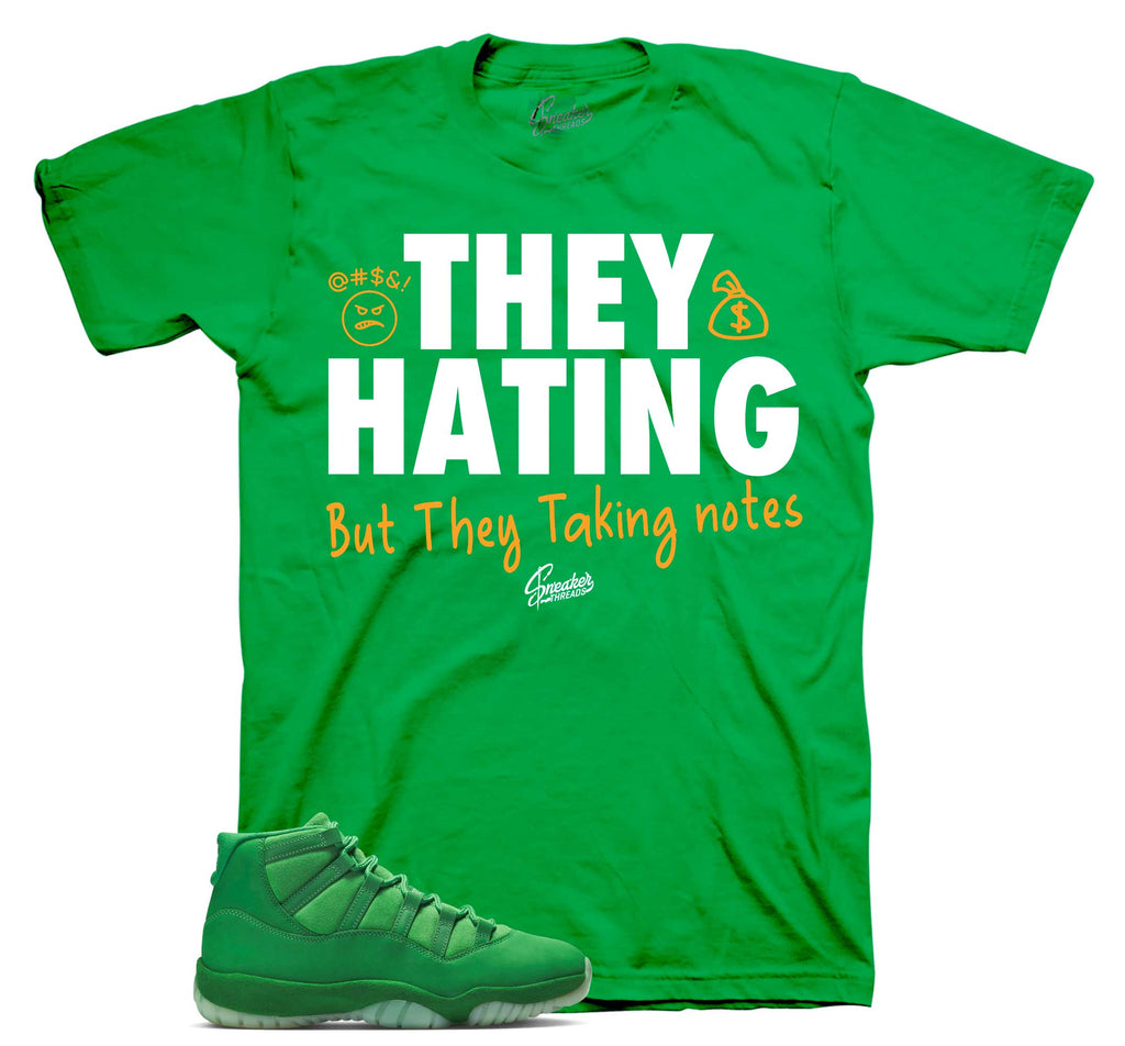 They Hating Graphic T-Shirt | Jordan 11 Green Screen