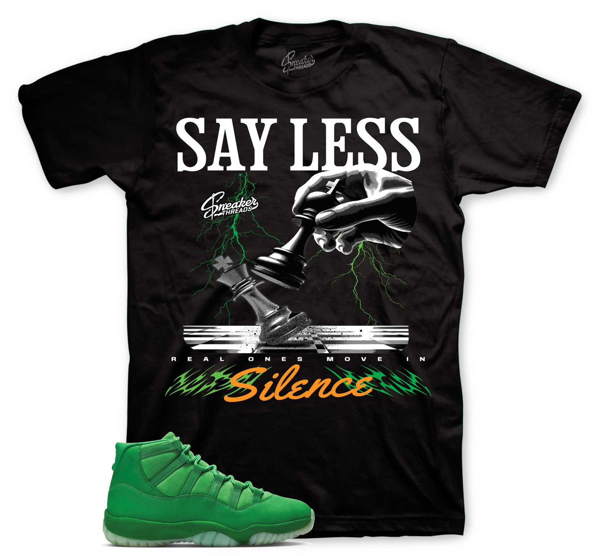Say Less Graphic T-Shirt | Jordan 11 Green Screen