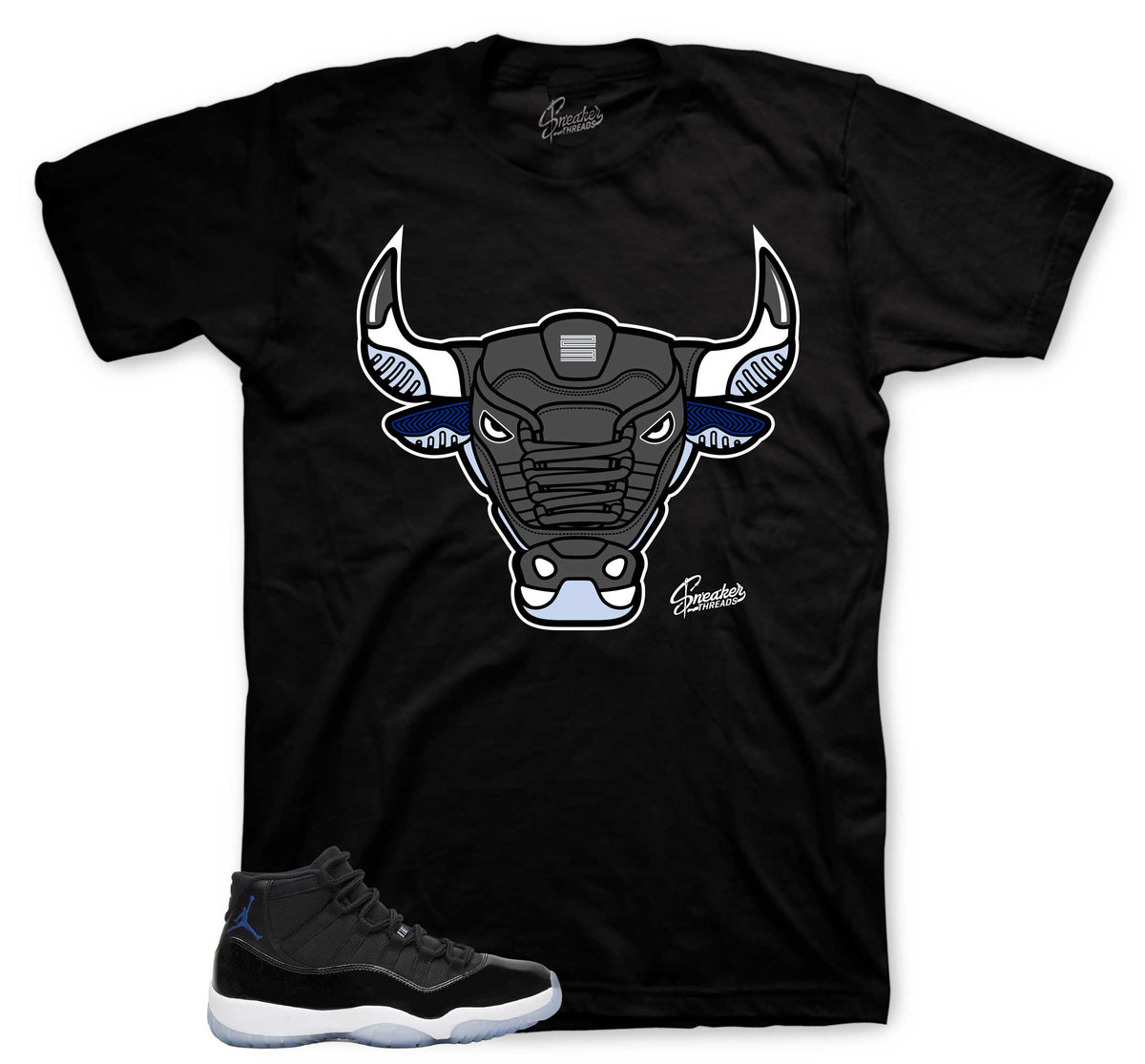 War Bully Graphic T-Shirt | Jordan 11 Varsity Royal Space Jams