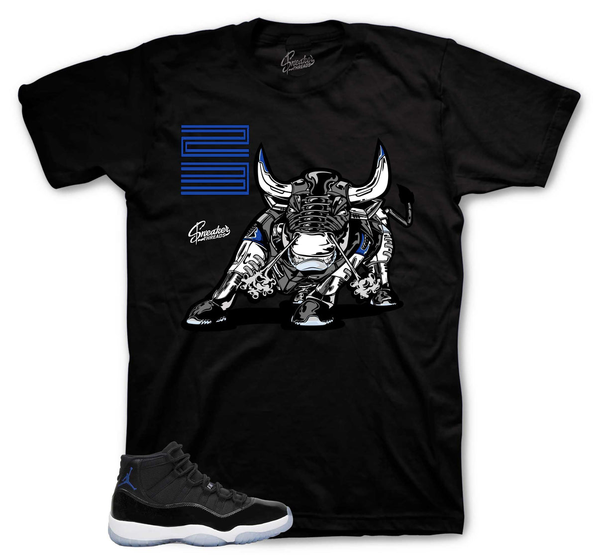 No Bull Graphic T-Shirt | Jordan 11 Varsity Royal Space Jams