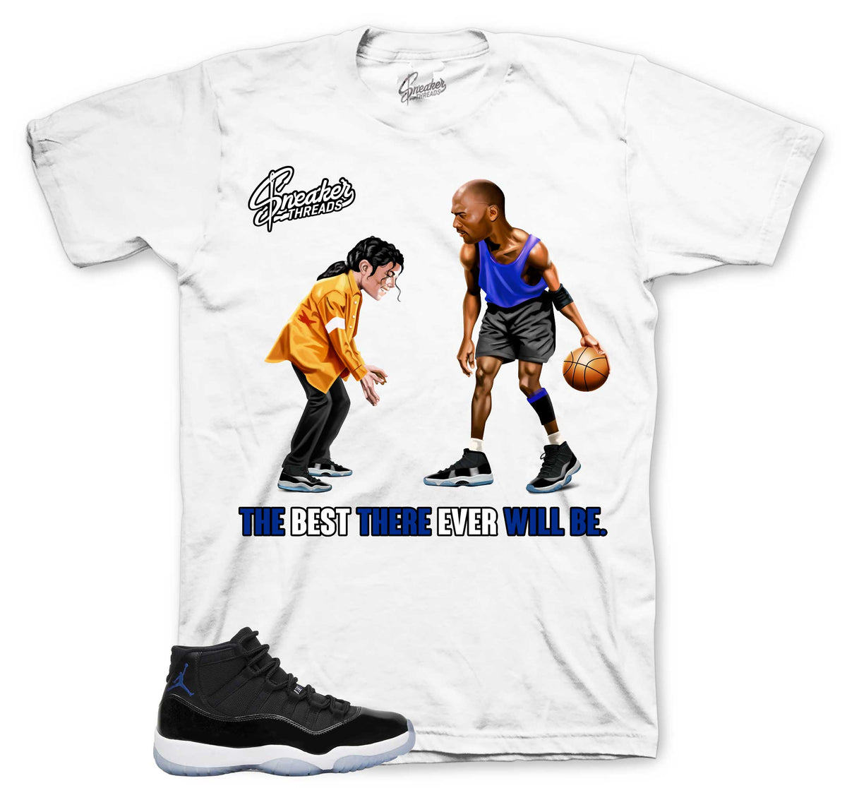 The Best Graphic T-Shirt | Jordan 11 Varsity Royal Space Jams