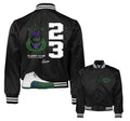 Retro 12 Bucks Flight Crest Satin Jacket