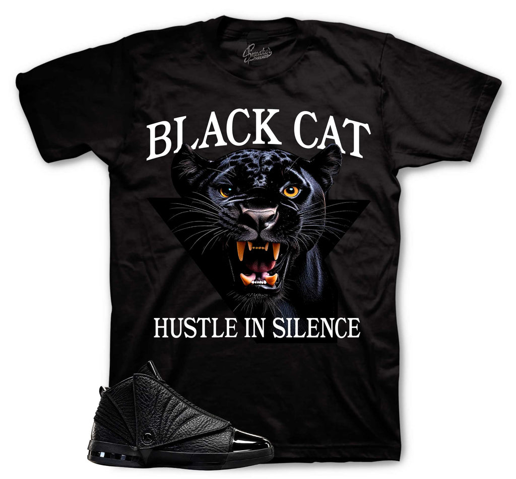Hustle in Silence Graphic T-Shirt | Jordan 16 Black Pack
