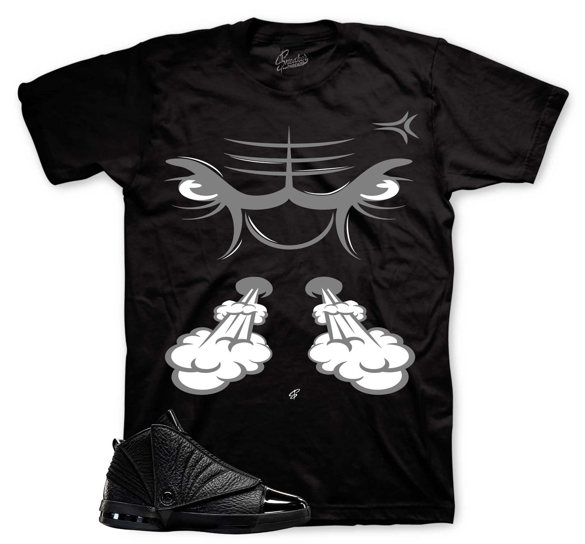 Raging Face Graphic T-Shirt | Jordan 16 Black Pack