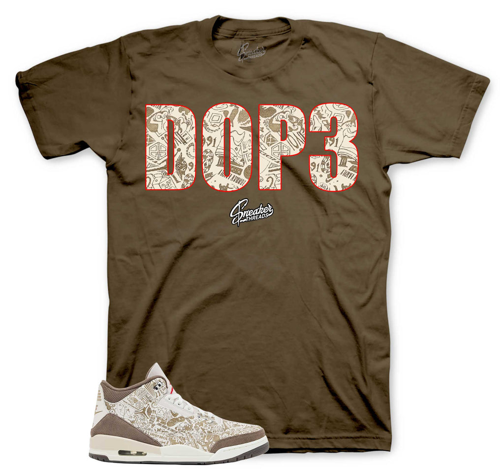 Retro 3 Laser Palomino Dope Shirt