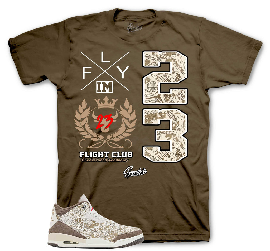 Retro 3 Laser Palomino Flight Crest Shirt