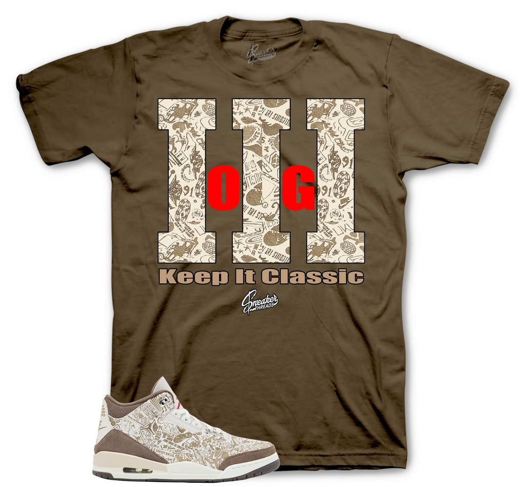 Retro 3 Laser Palomino Keep It Classic Shirt