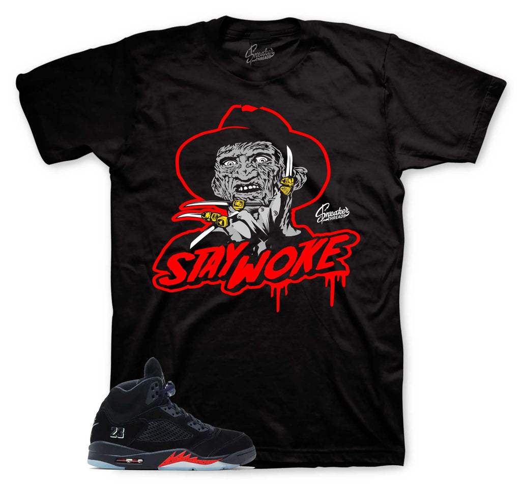 Stay Woke Graphic T-Shirt | Jordan 5 Halloween
