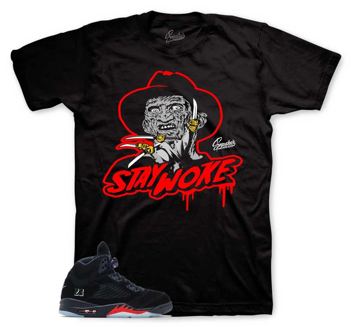 Stay Woke Graphic T-Shirt | Jordan 5 Halloween