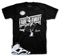 Retro 6 White Black Fade Away Shirt