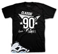 Retro 6 White Black Classic 90s Shirt