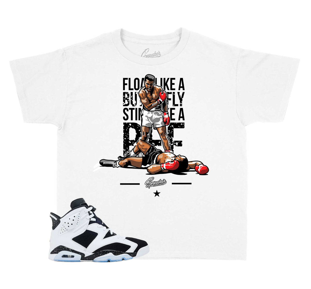 Kids - White Black 6 Champ Shirt