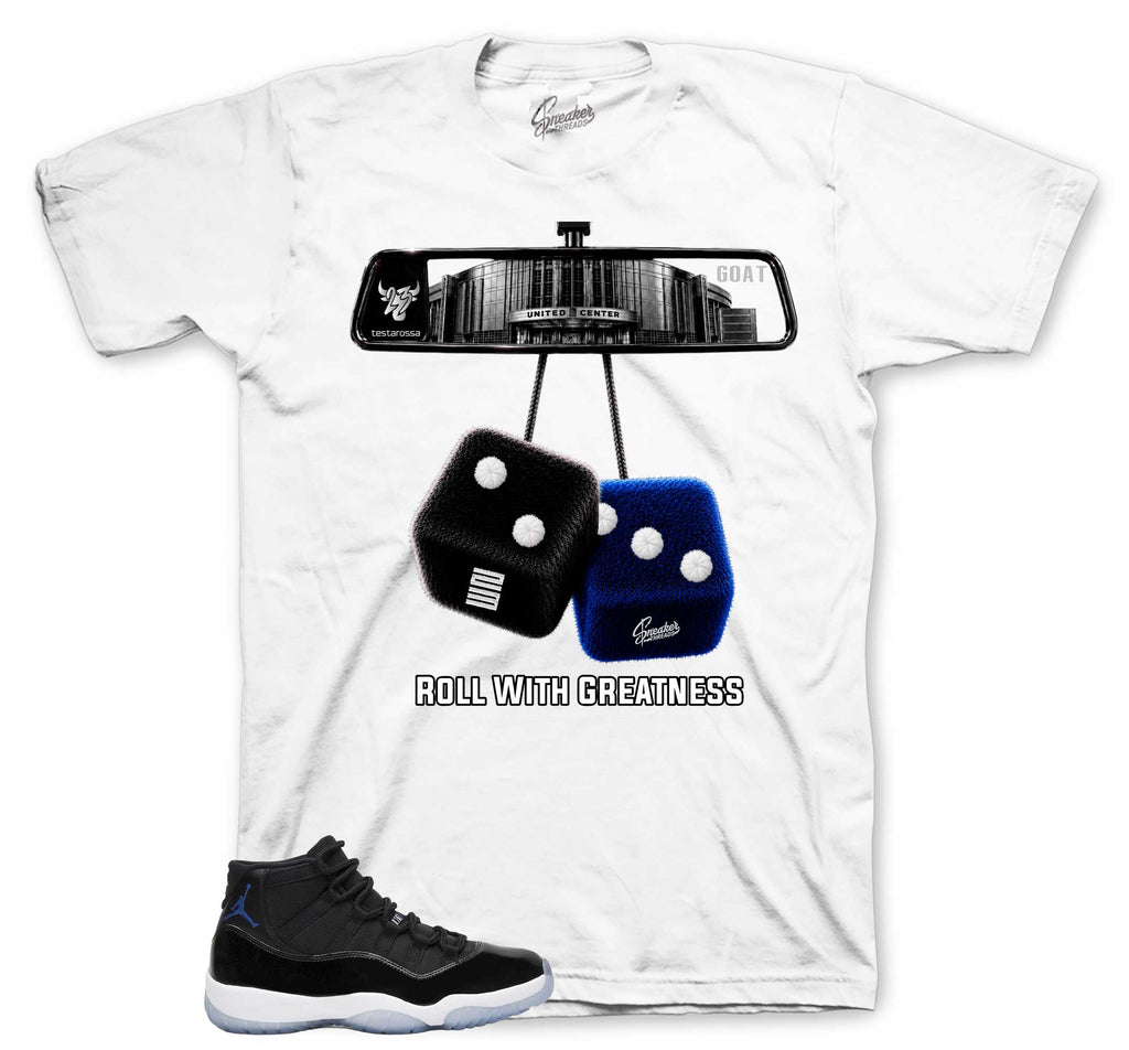 Rear View Graphic T-Shirt | Jordan 11 Varsity Royal Space Jams