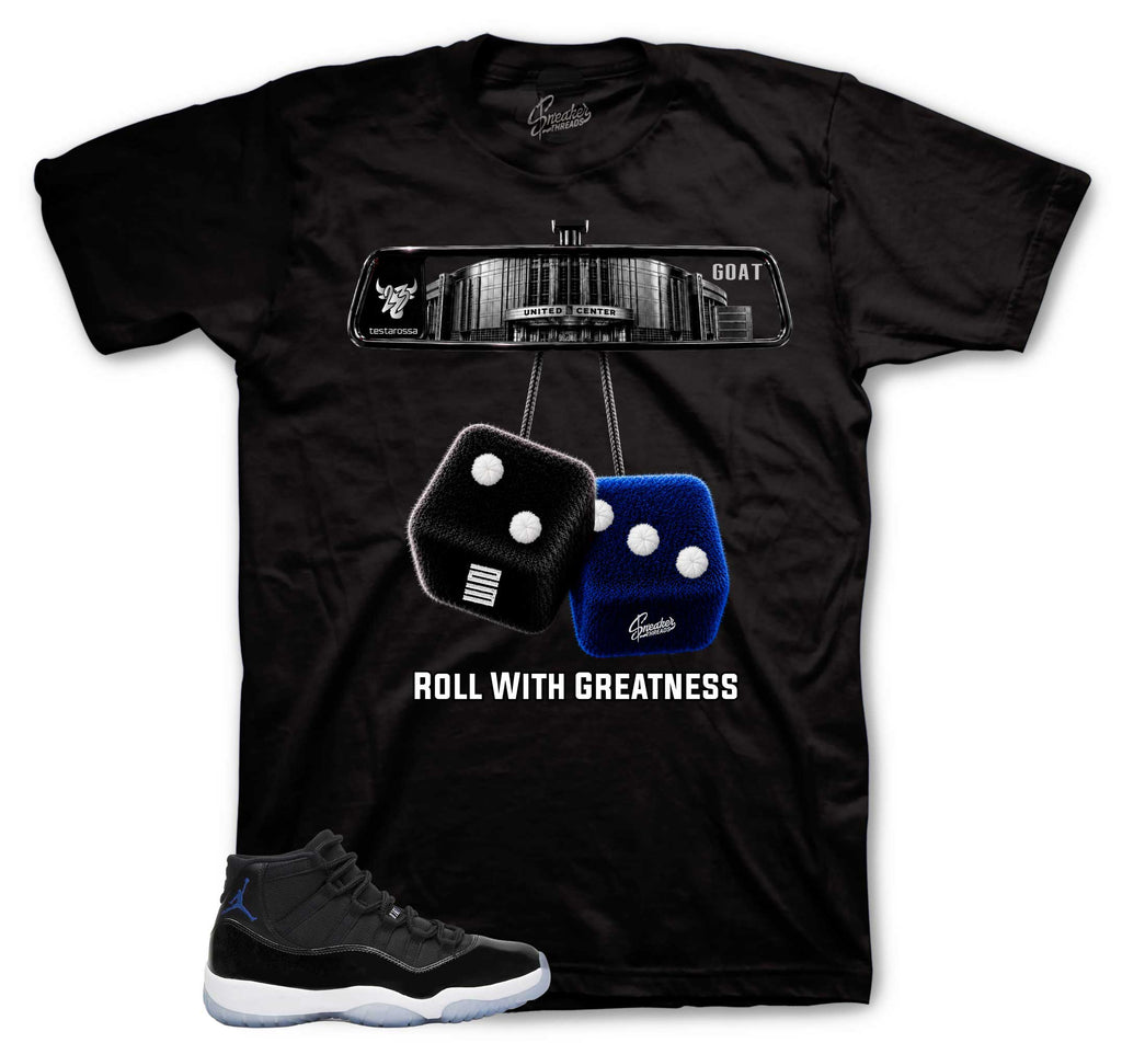 Rear View Graphic T-Shirt | Jordan 11 Varsity Royal Space Jams