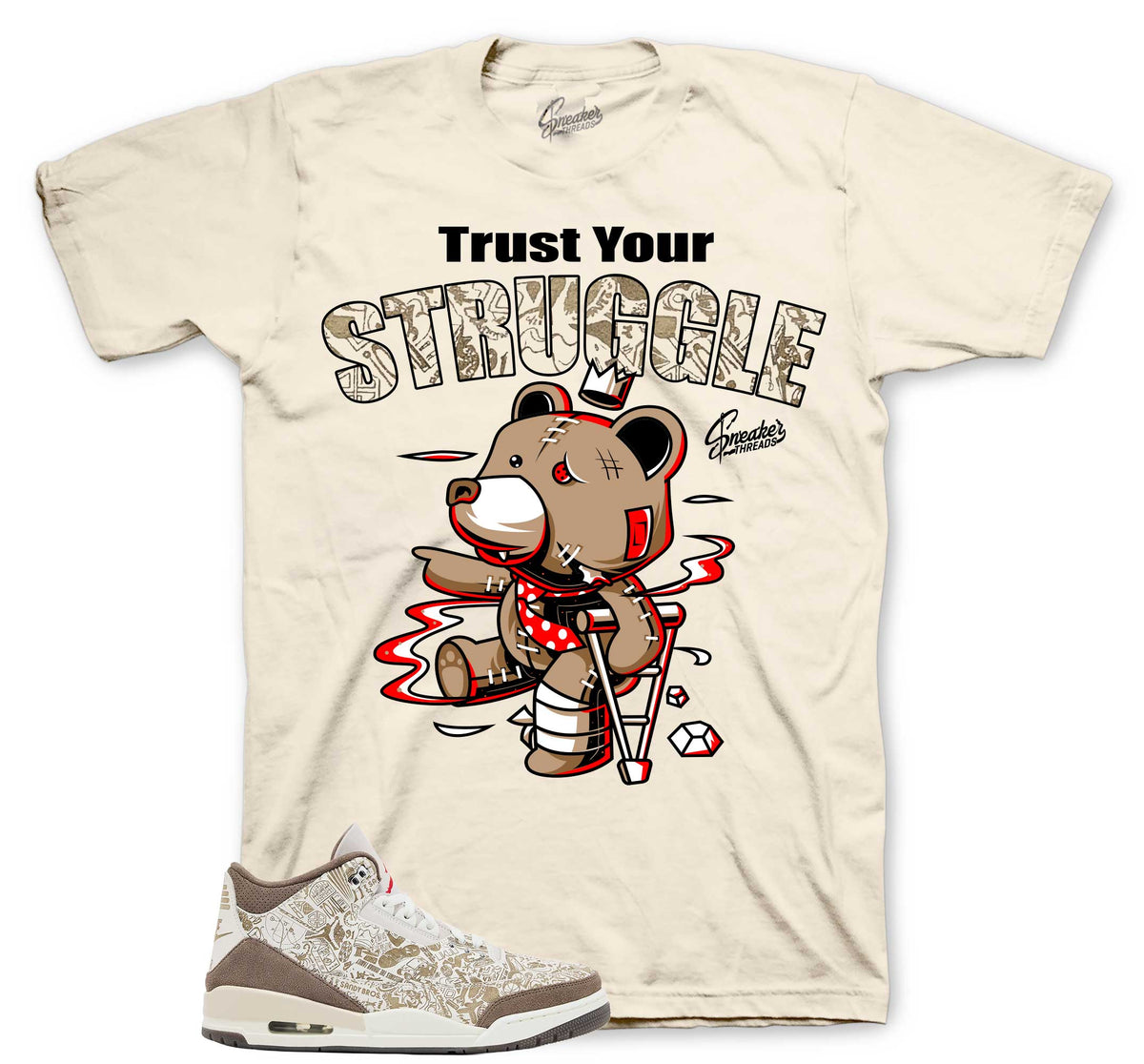 Retro 3 Laser Palomino Trust Your Struggle Shirt