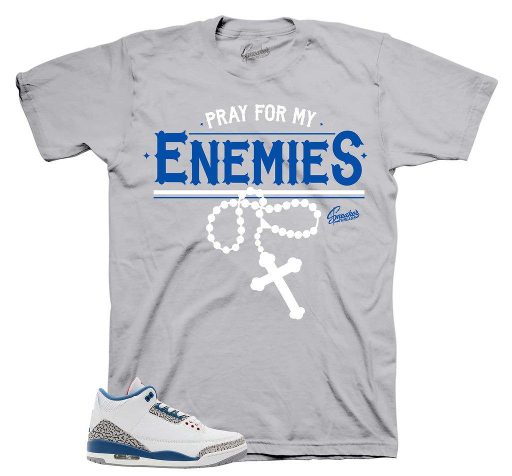 Retro 3 True Blue Pray For My Enemies Shirt