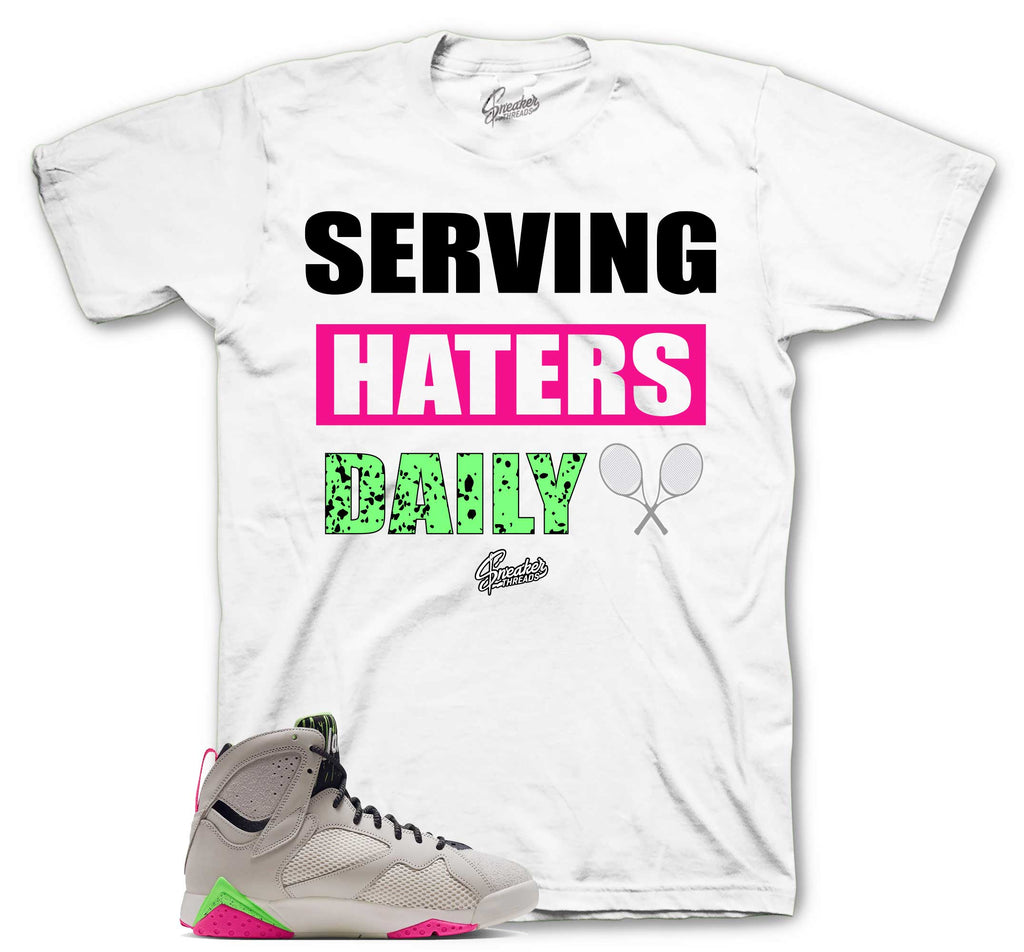 Retro 7 Tennis Day Serving Haters Shirt