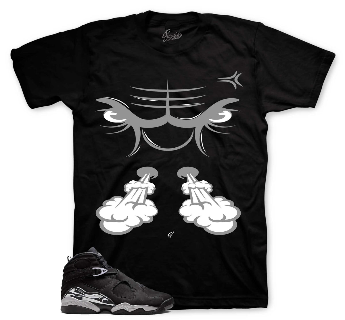 Retro 8 Chrome Raging Face Shirt