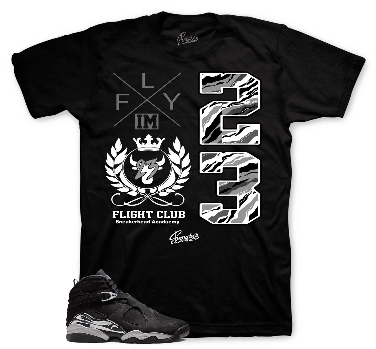 Retro 8 Chrome Flight Crest Shirt