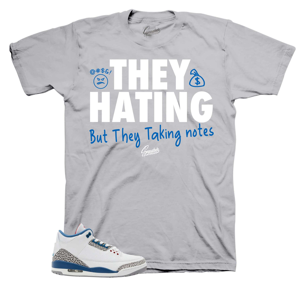 Retro 3 True Blue They Hating Shirt
