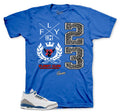 Retro 3 True Blue Flight Crest Shirt