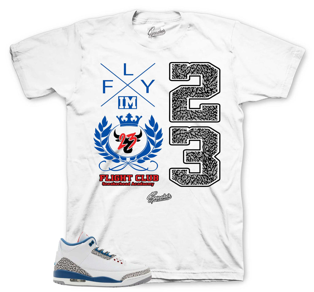 Retro 3 True Blue Flight Crest Shirt