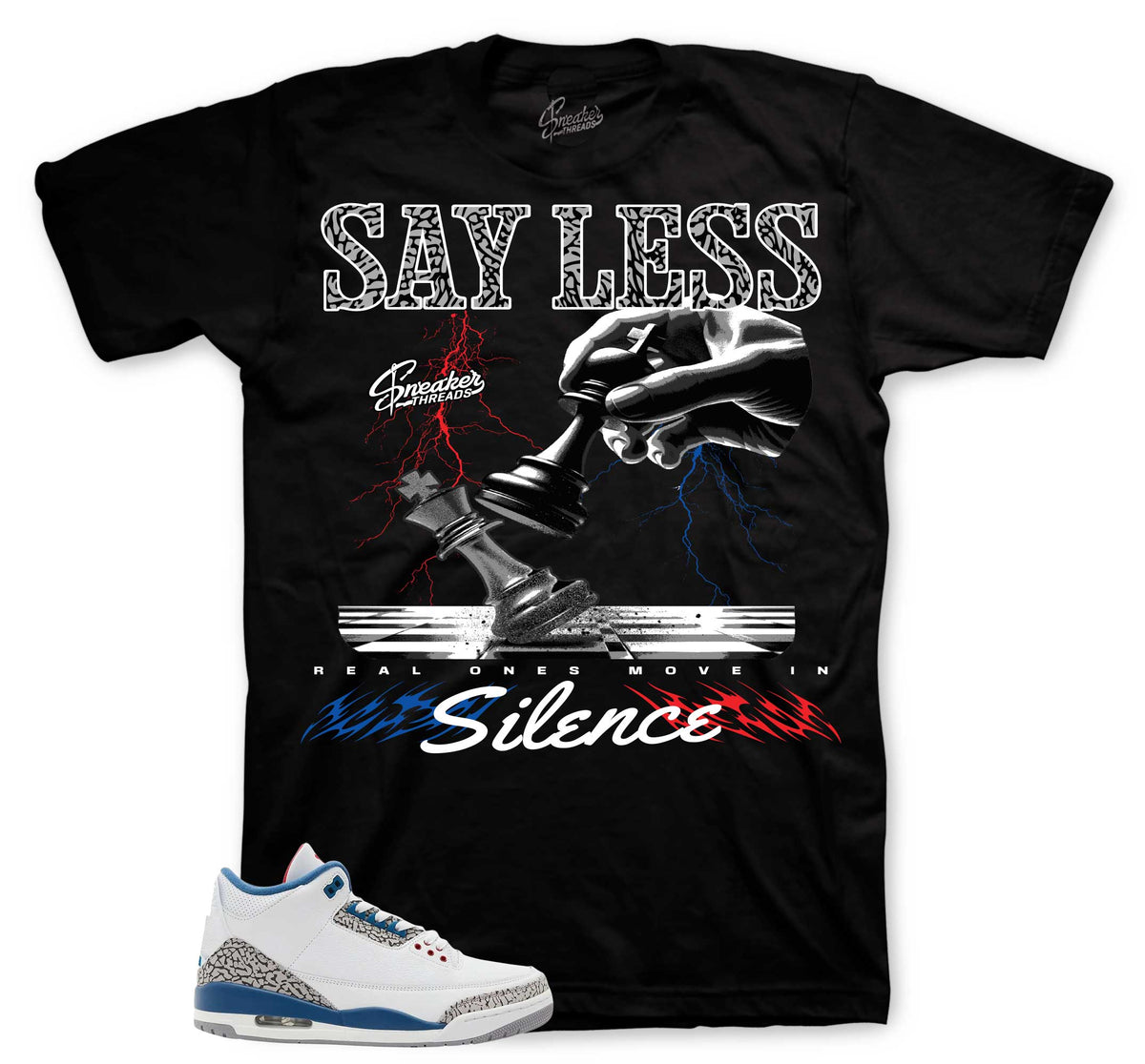 Retro 3 True Blue Say Less Shirt