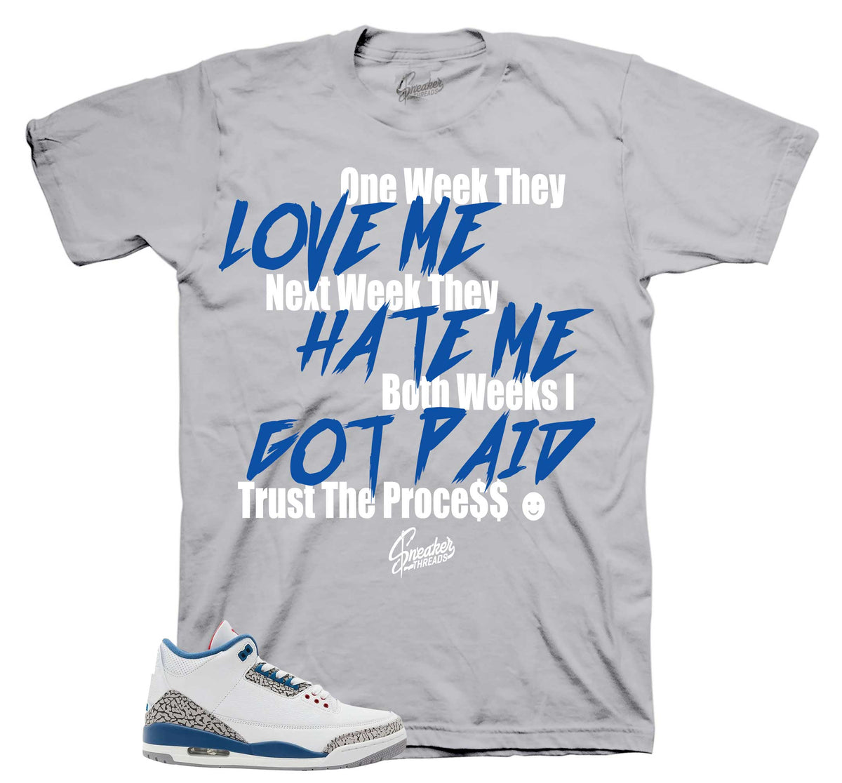 Retro 3 True Blue Trust The Process Shirt
