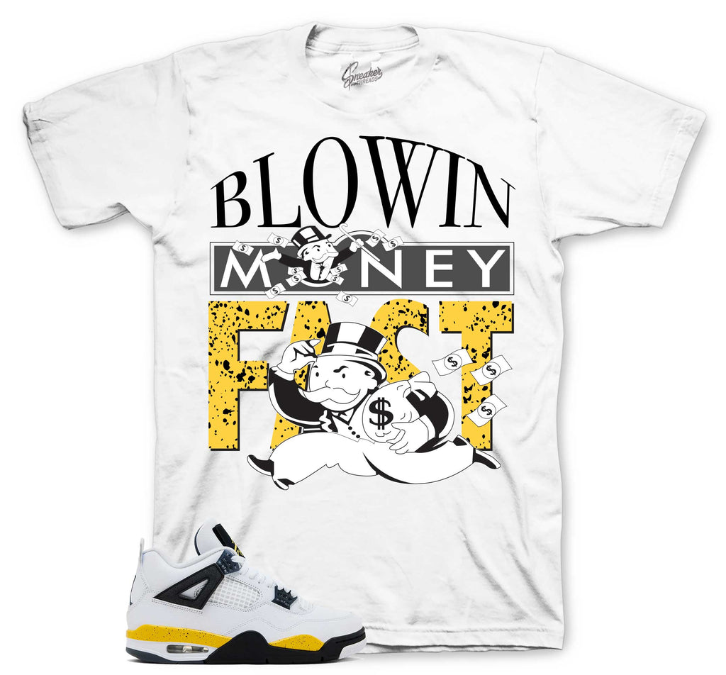 Retro 4 Tour Yellow Blowin Money Shirt